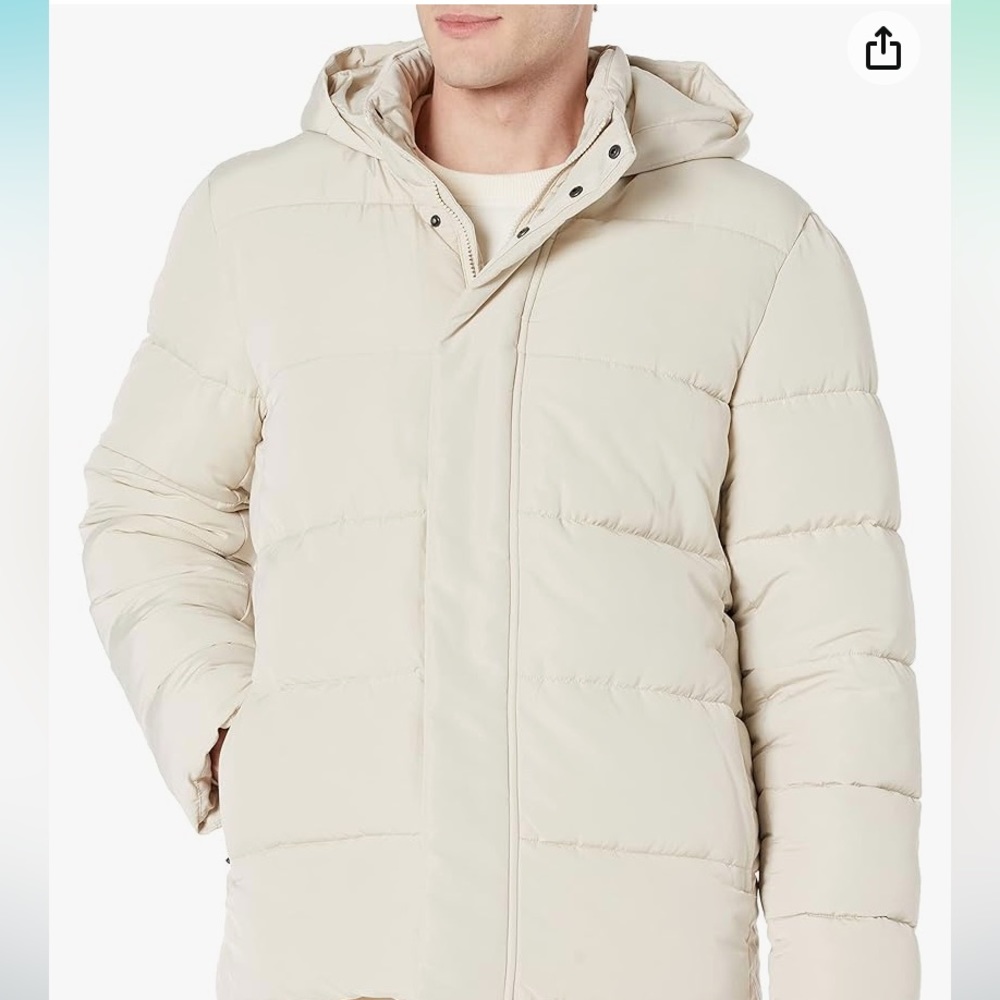 Amazon Aware Men's Recycled Polyester Hooded Puffer Jacket NWT